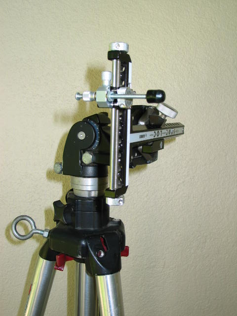 Tactile sight mounted on tripod.